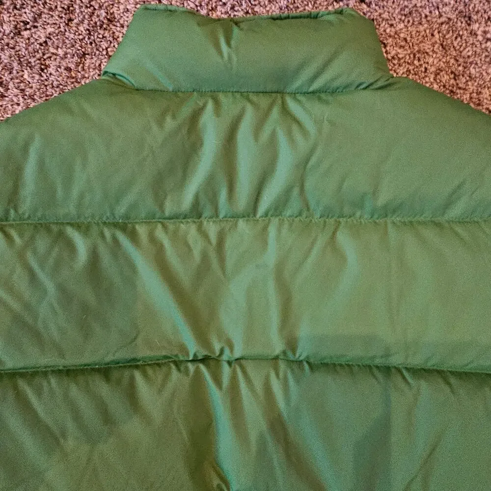 Lands’ End Down‎ Puffer Vest Mens L Green Quilted Snap Front Layering Vest - Picture 6 of 8